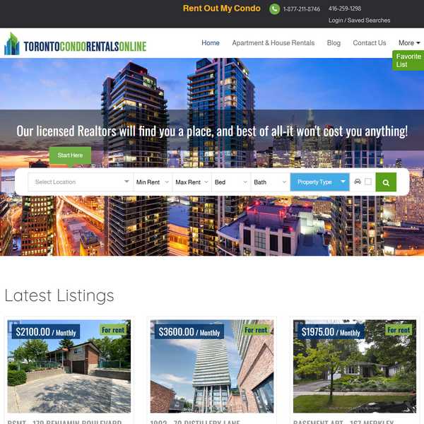 Toronto Condo Rentals Online