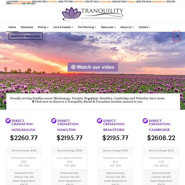 Tranquility Burial & Cremation Services Inc